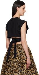 ALAÏA Black Belted Blouse