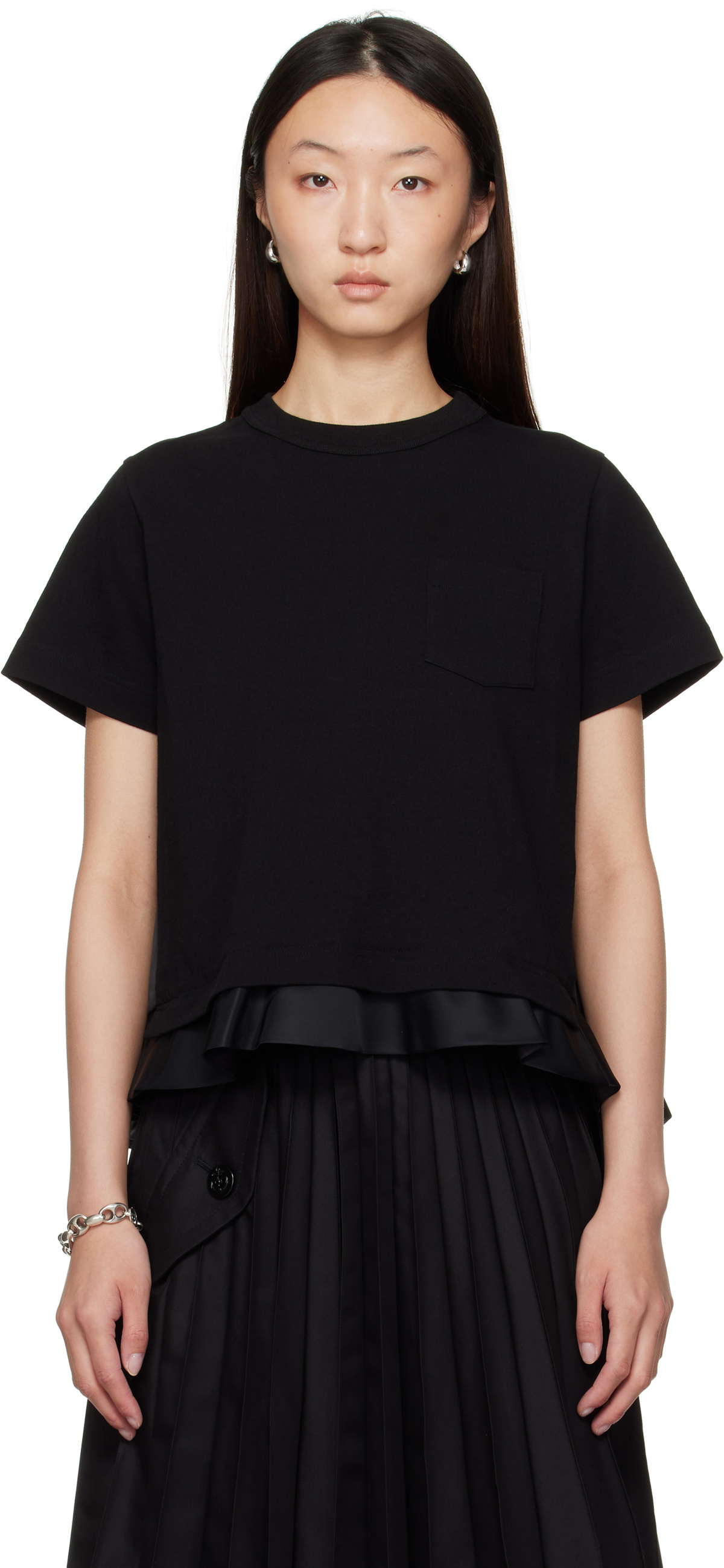 【sacai】sacai x SPIEWAK Cotton Jersey Tシャツ sacai Black SPIEWAK Edition Cotton Jersey T-shirt Sacai