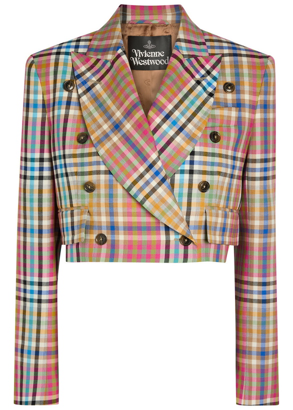 Photo: Vivienne Westwood Checked Cropped Wool Jacket Multicoloured 1