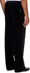 Andersson Bell Black Velvet Track Pants