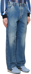 le PÈRE Blue Straight Jeans