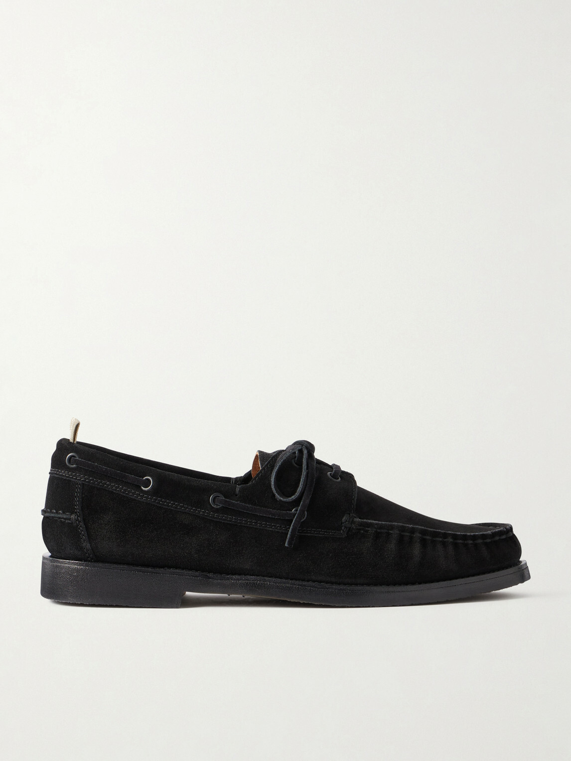 Officine Creative - Balfron Suede Boat Shoes - Black