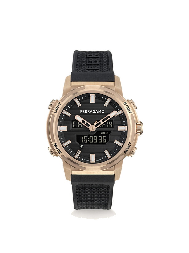 Photo: Ferragamo Mens Ferragamo Sport Anadigit Watch in Black