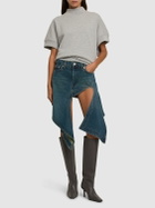 Y/PROJECT Denim Asymmetric Mini Skirt