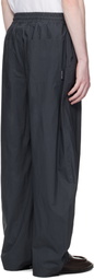 Bottega Veneta Gray Resinated Cotton Trousers