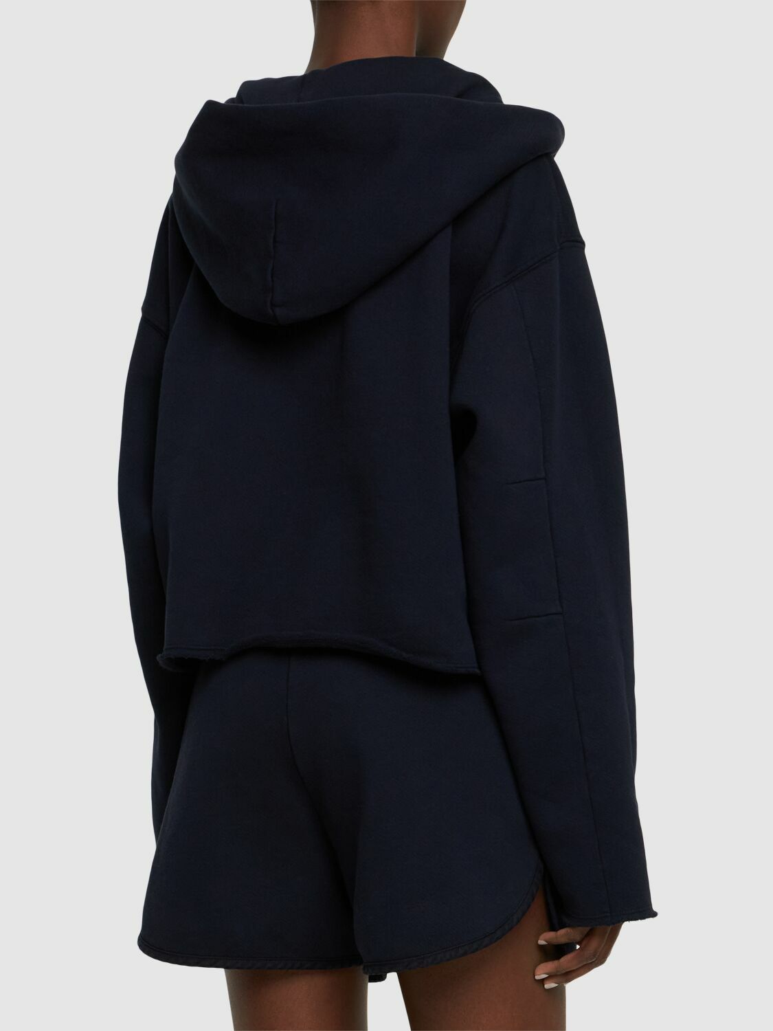 LES TIEN - Cropped Zip-up Hoodie