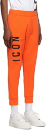 Dsquared2 Orange 'Icon' Lounge Pants