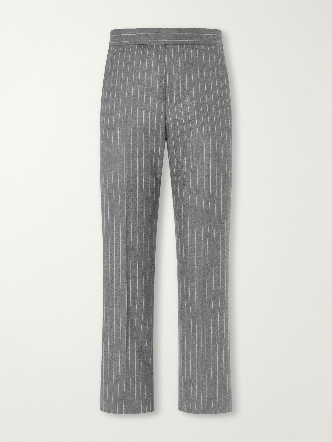 TOM FORD - Straight-Leg Pinstripe Wool-Flannel Trousers - Gray