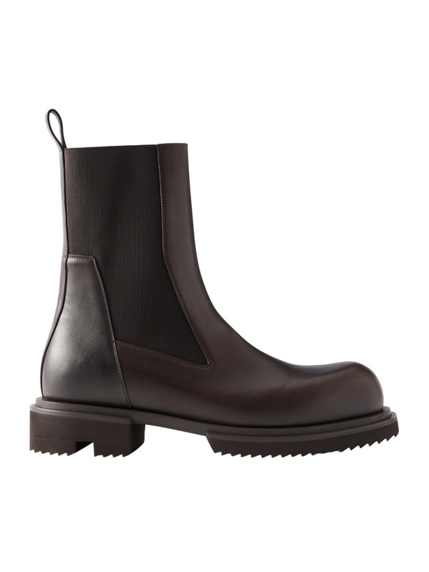 Photo: Rick Owens - Beatle Leather Chelsea Boots - Brown