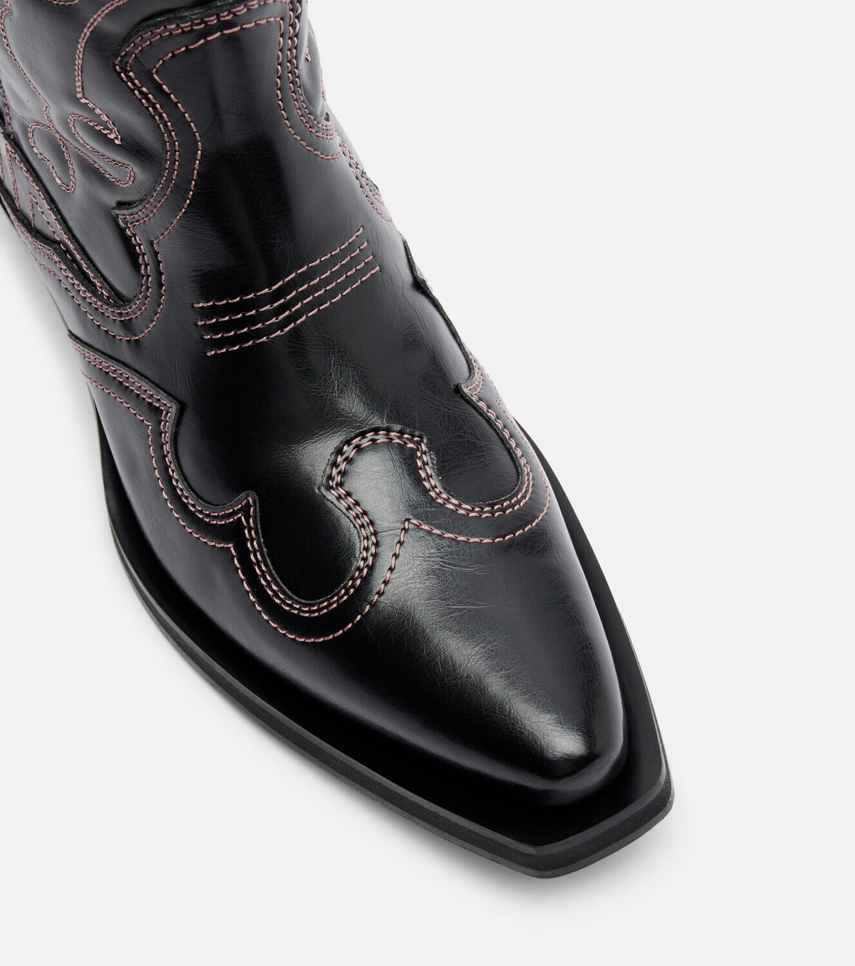 Ganni Mid Shaft embroidered cowboy boots