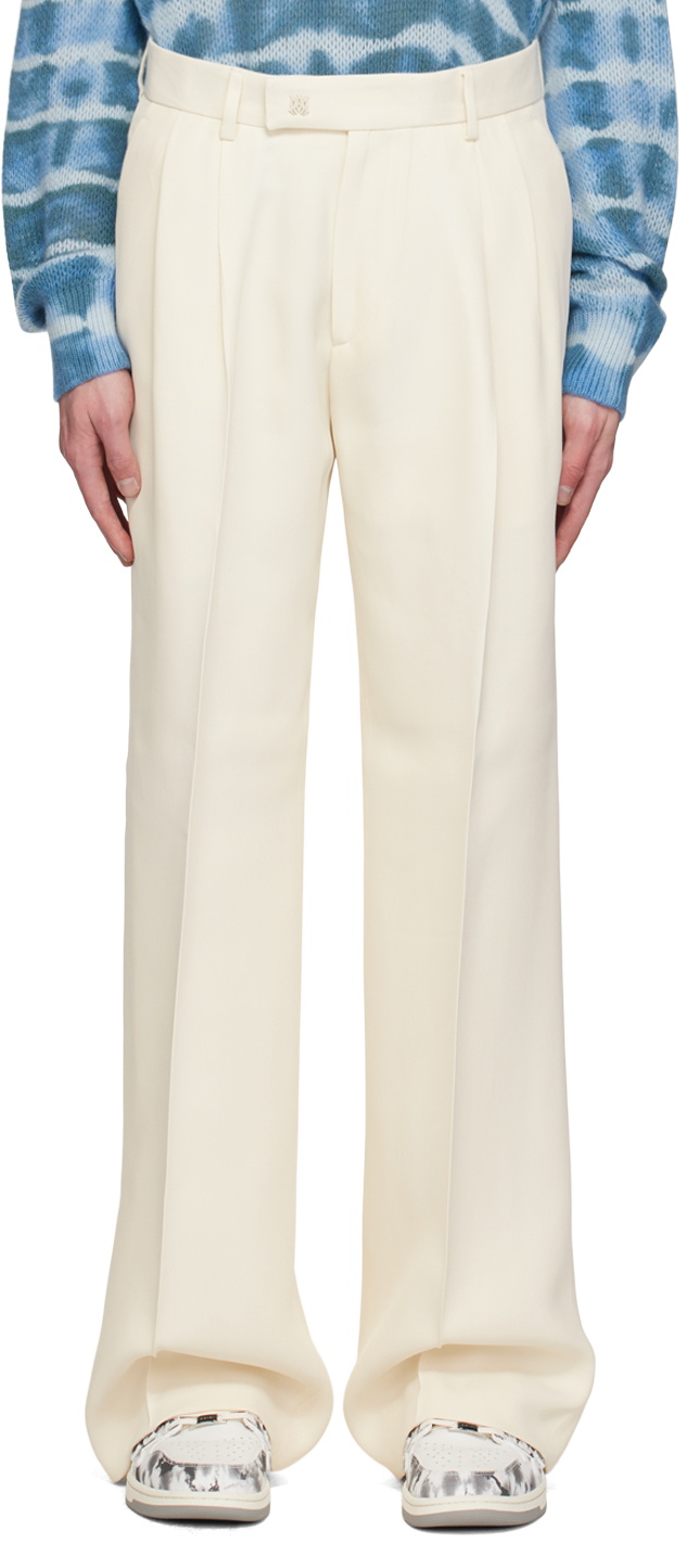 AMIRI White Pleated Trousers Amiri