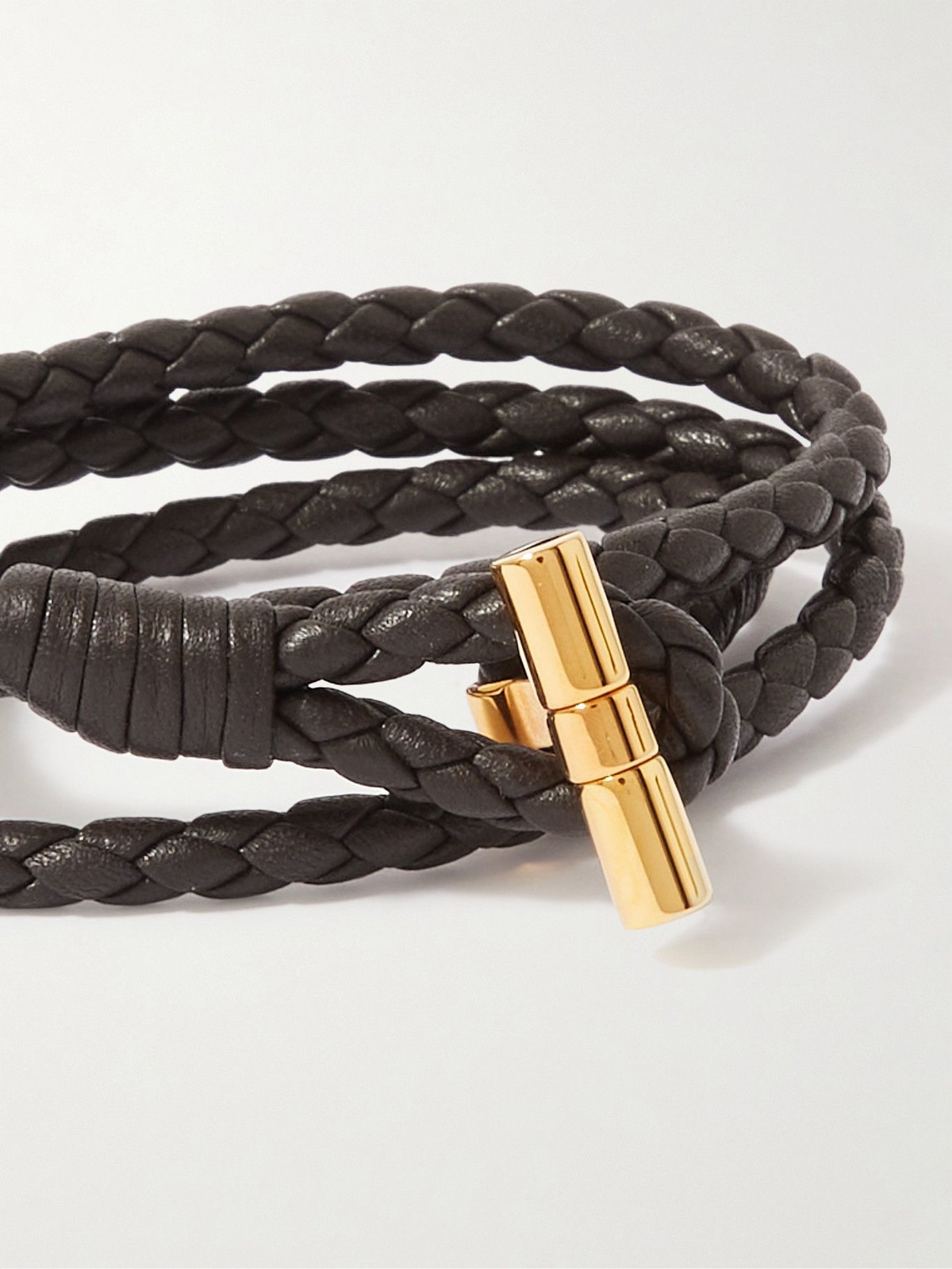 Tom ford braided hot sale wrap leather bracelet