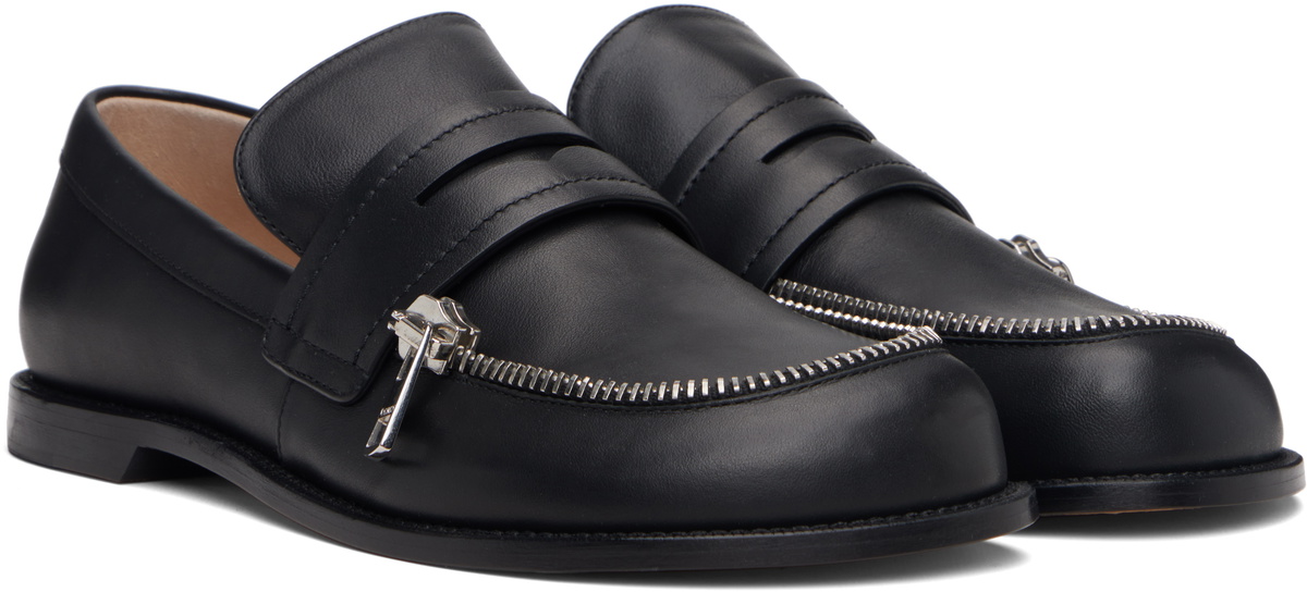 JW Anderson Black Biker Loafers