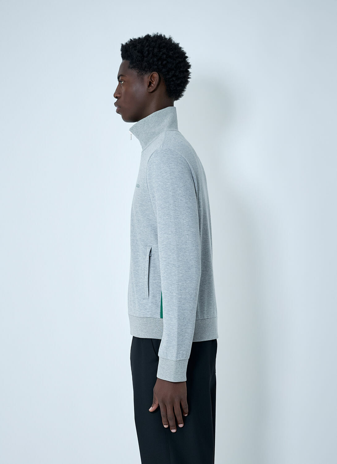 Gucci Web Motif Zip-Up Sweatshirt