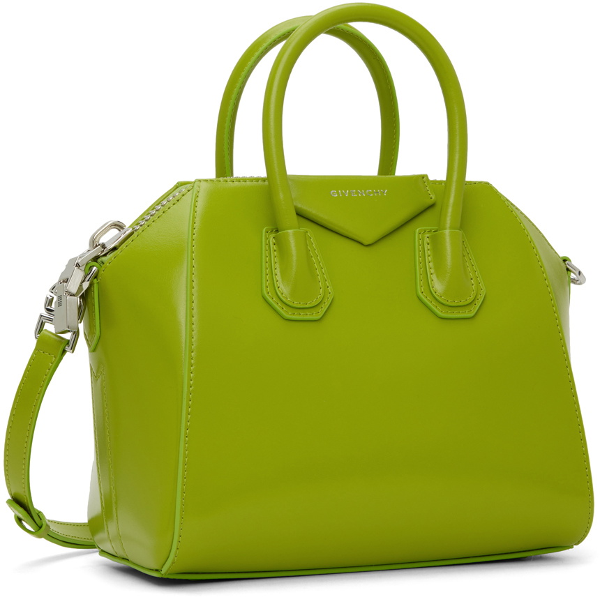 Givenchy Women's Micro Antigona Leather Tote In Citrus Green