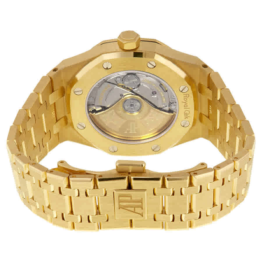 Audemars Piguet Royal Oak Silver Dial Automatic 18 Carat Yellow Gold Ladies Watch 15450BA.OO.1256BA.01