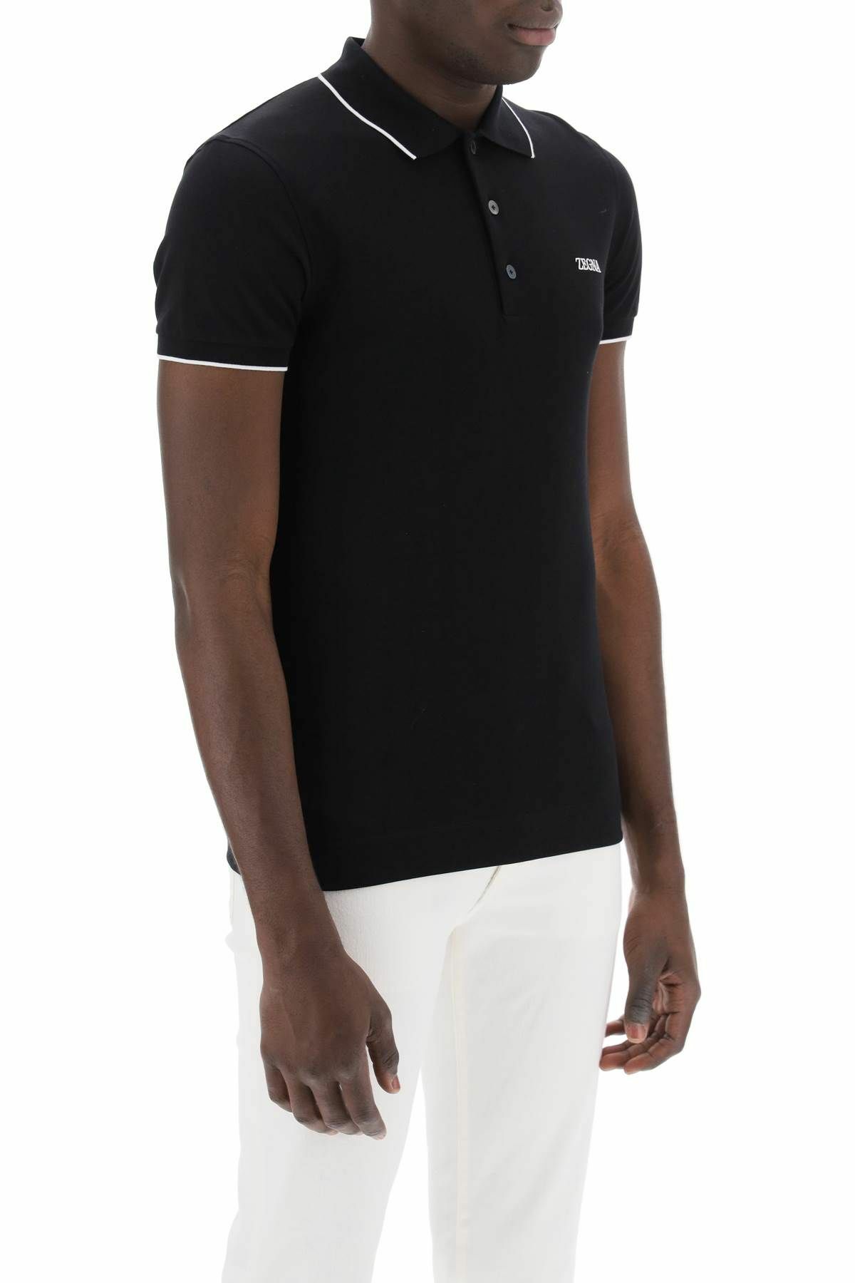 Zegna Men's Regular Fit Polo Shirt Green