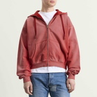 Maison Margiela Men's Vintage Washed Shrunked Hoodie in Vintage Red