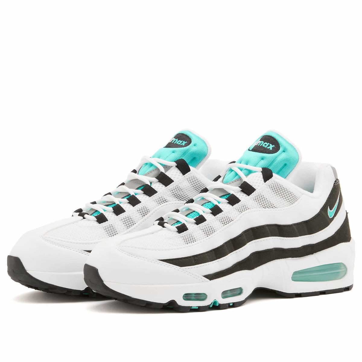 Nike Air Max 95 Og Sneaker in White/Jade/Metallic