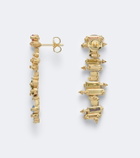 Suzanne Kalan 18kt gold drop earrings with sapphires and diamonds