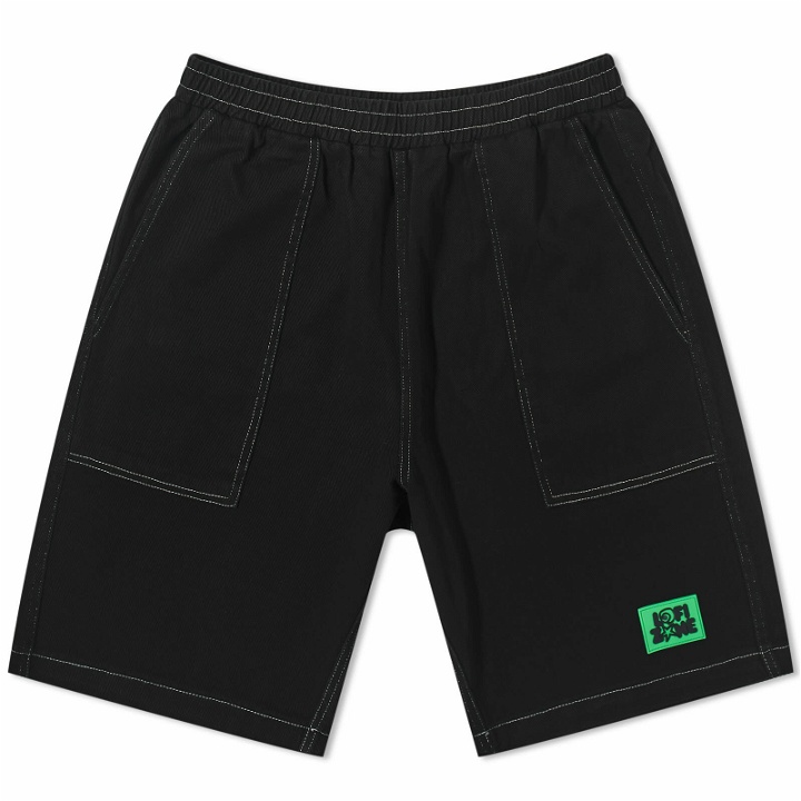 Photo: Lo-Fi Men's Easy Washed Shorts in Washed Black