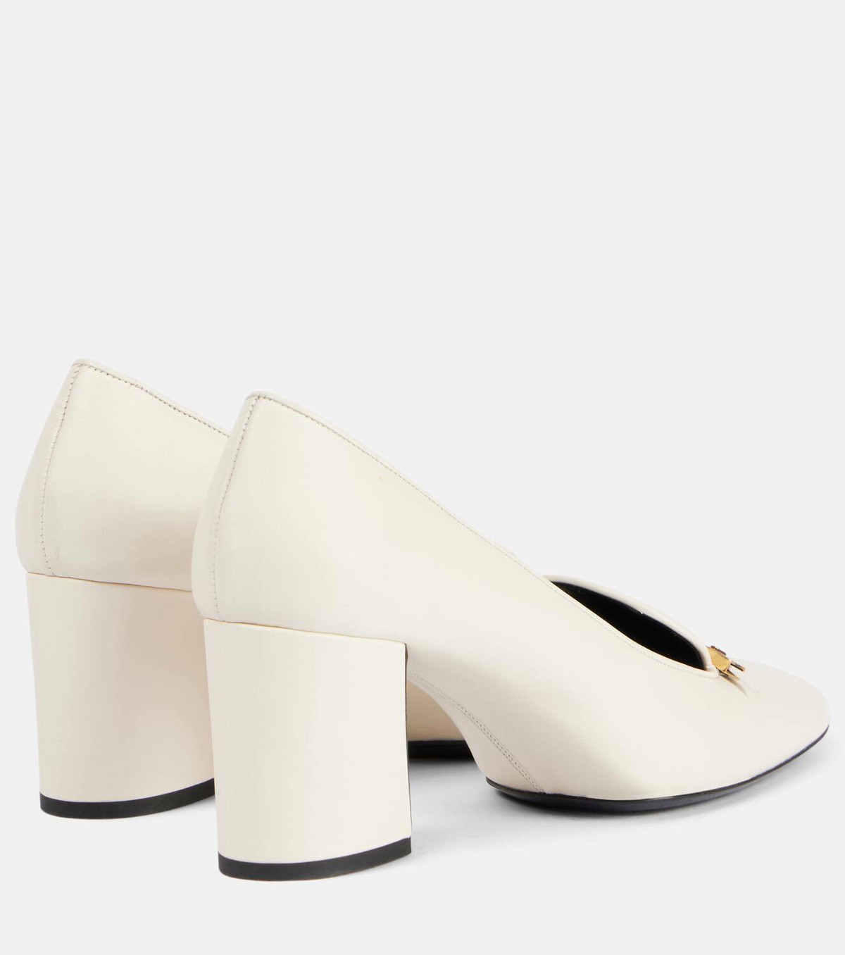 Khaite Elio leather loafer pumps