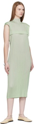 PLEATS PLEASE ISSEY MIYAKE Green Monthly Colors June Maxi Dress
