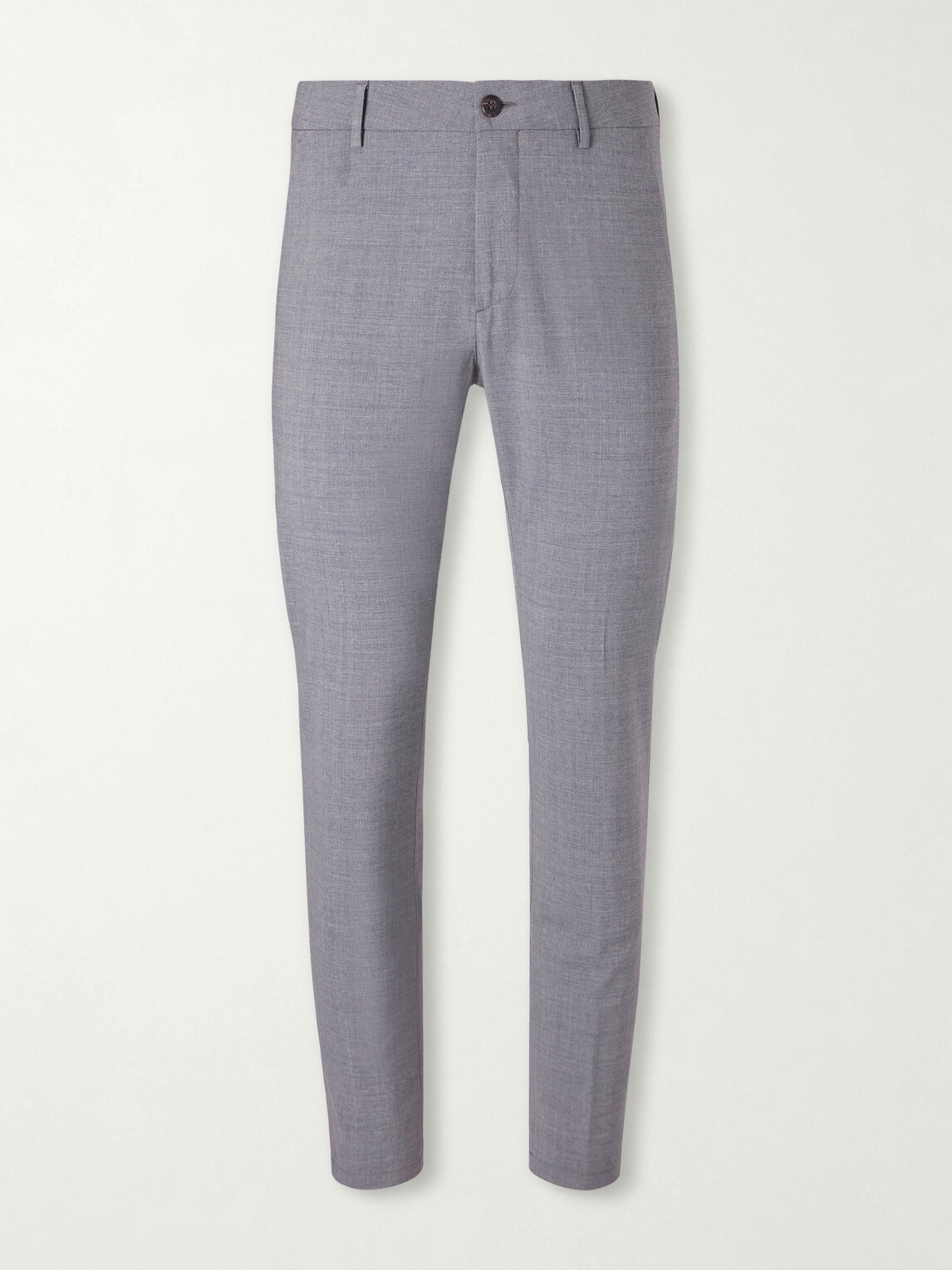 Eleventy - Slim-Fit Tapered Stretch-Wool Flannel Trousers - Gray