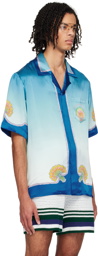 Casablanca Blue Coquillage Coloré Shirt