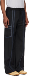 Stanley Raffington Black Tailored Cargo Pants