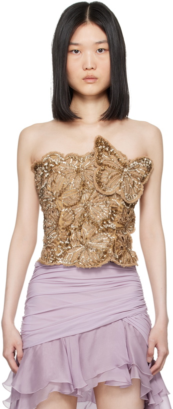 Photo: Blumarine Gold Embroidered Camisole