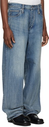 WOOYOUNGMI Blue Semi-Wide Jeans