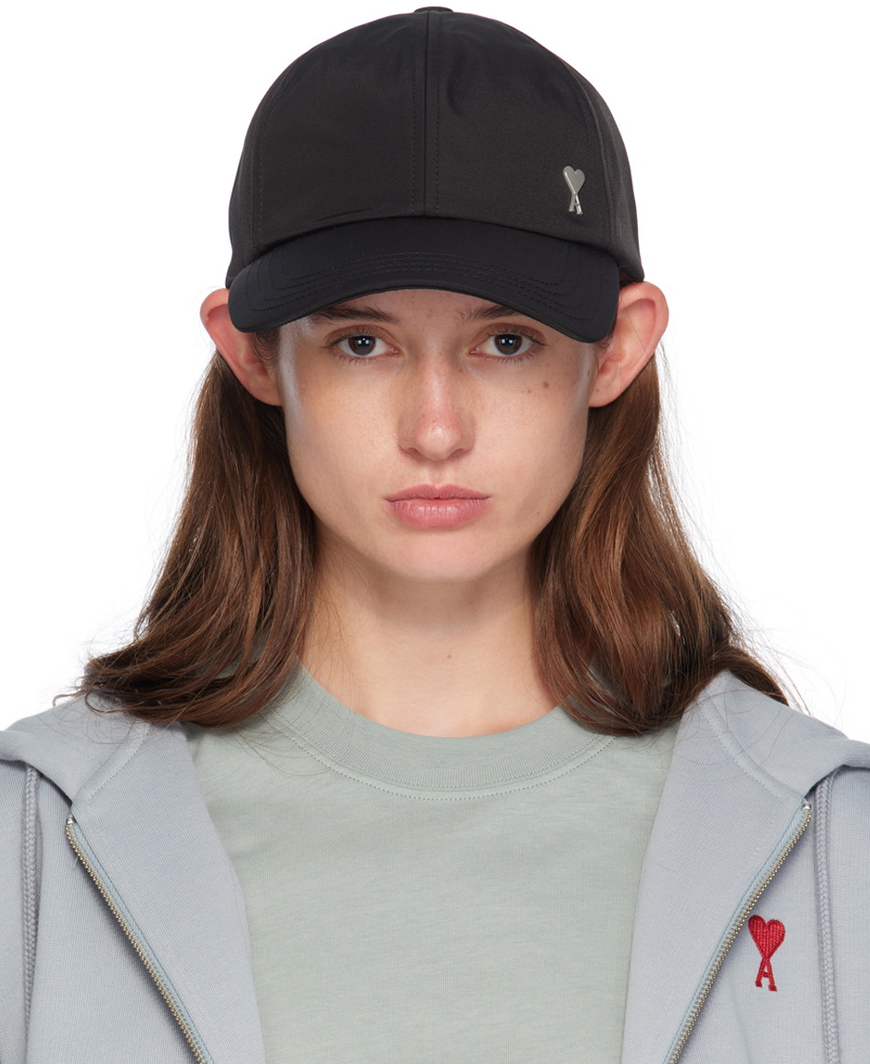 AMI ★ de Coeur Embroidery Cap Black ★10代〜20代に大人気！ Black Cap | Ami De Coeur | AMI PARIS US