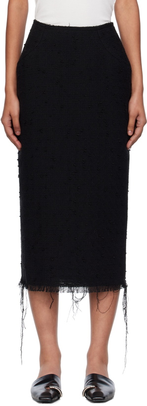 Photo: GIA STUDIOS Black Thalia Midi Skirt