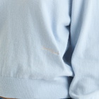 DUNST Women's Unisex Loose V-Neck Sweater in Soft Blue