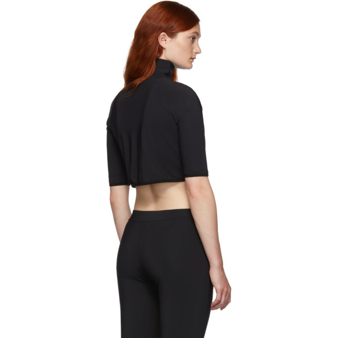 A-Cold-Wall* Black Raglan Crop Zip-Up Turtleneck A-Cold-Wall*