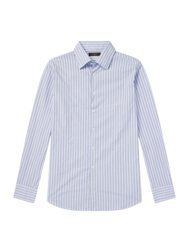 Photo: Slowear - Glanshirt Striped Cotton-Poplin Shirt - Blue
