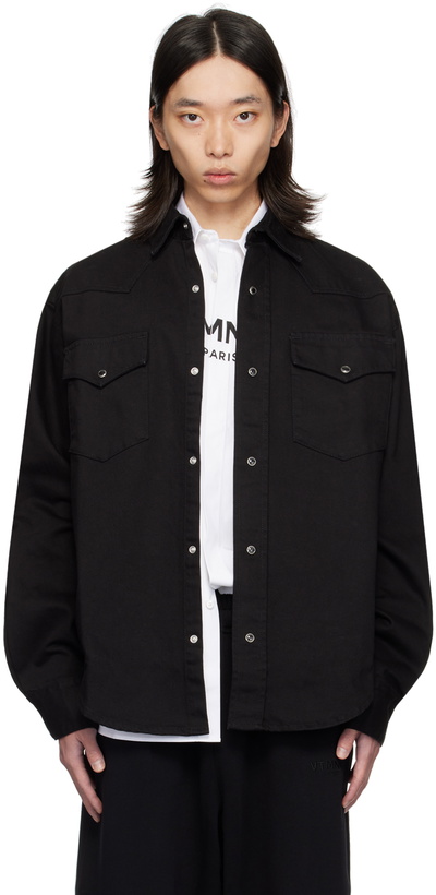 Photo: VTMNTS Black Oversized Denim Shirt