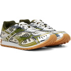 Bottega Veneta Green & Silver Orbit Sneakers