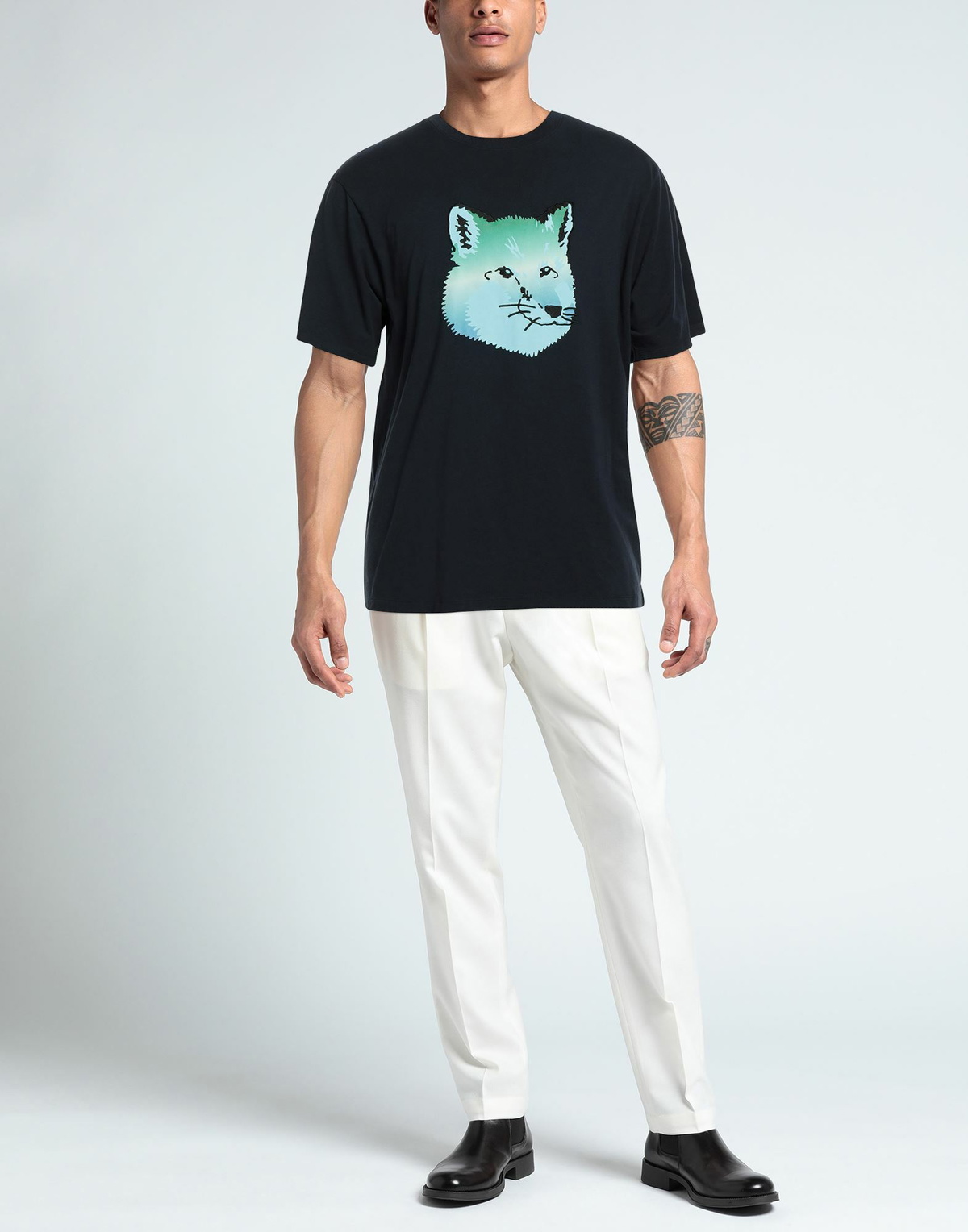 Maison Kitsuné Mens T-shirt in Midnight blue