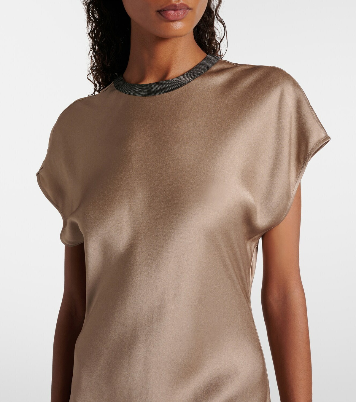 Brunello Cucinelli Monili satin gown