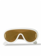 LOEWE - Paula's Ibiza Wave Mask Oversized D-Frame Embellished Acetate Sunglasses