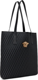 Versace Black 'La Medusa' V Jacquard Tote