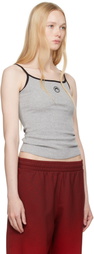 Marine Serre Gray Moon Logo Jersey Tank Top