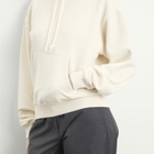 Auralee Women's BD Sweat Parka Jacket in Smoky White/Light Yellow