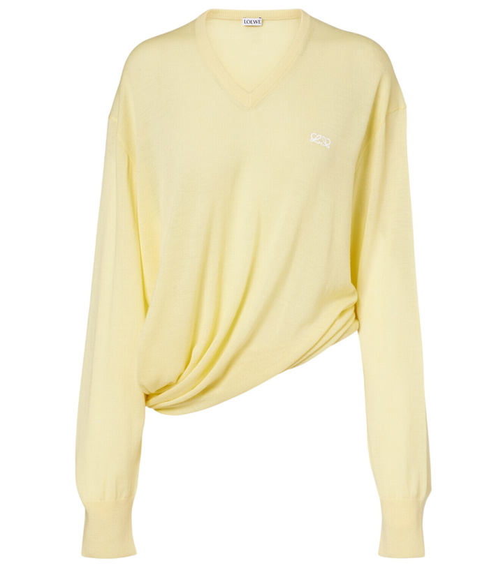 Photo: Loewe Double L asymmetric wool sweater