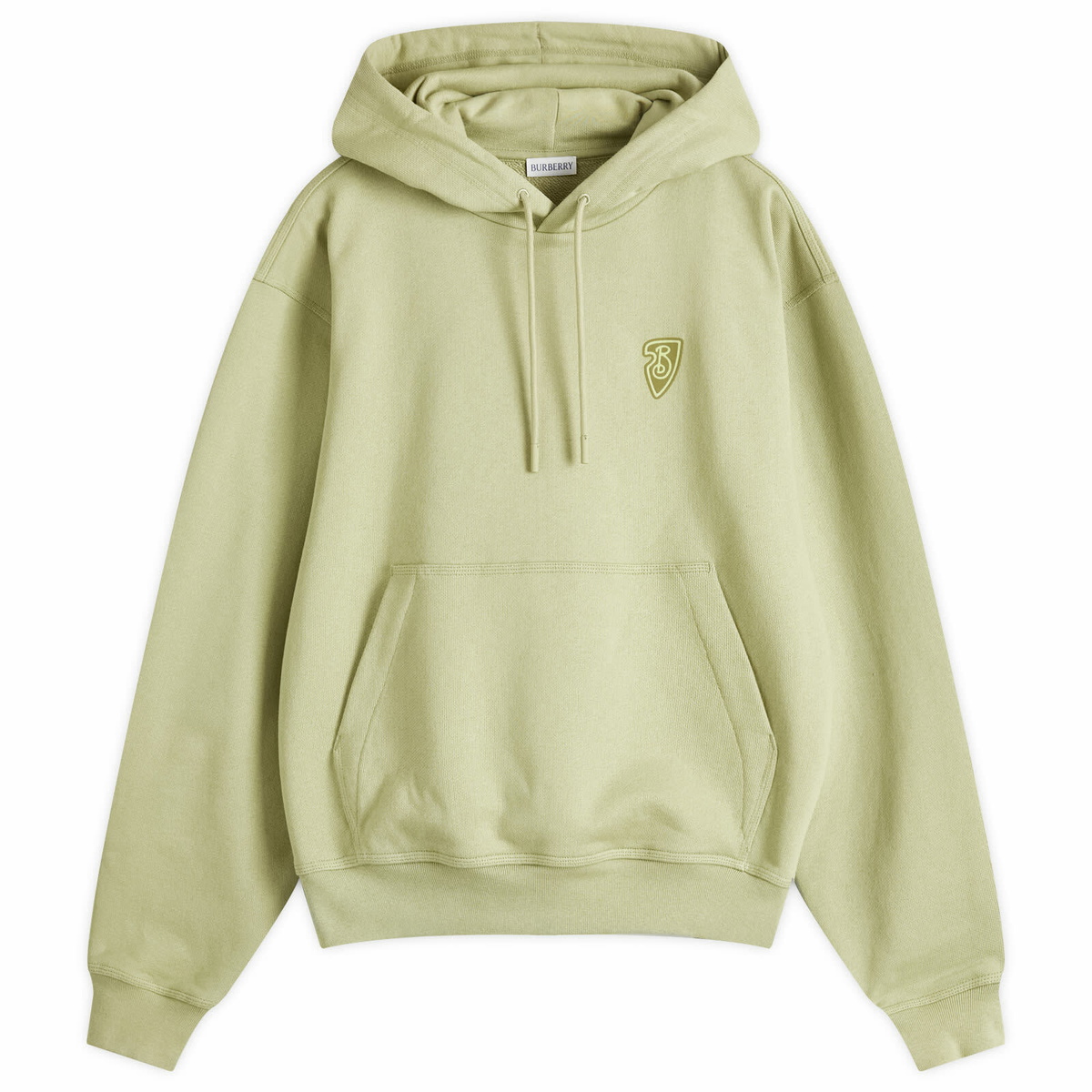 【送料&関税込】Burberry Forister Knitted Hoodie Burberry Men's Flagpole Knit Logo Hoodie in Artichoke Burberry