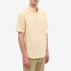 Beams Plus Men's Short Sleeve Popover Shirt in Yellow