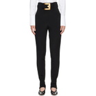 BALMAIN Black Stretch Belt Leggings