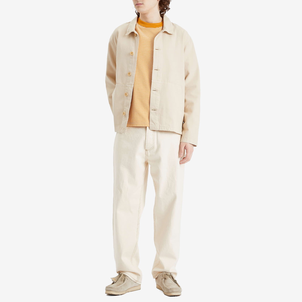 Armor-Lux Men's Fisherman Chore Jacket in Oyster